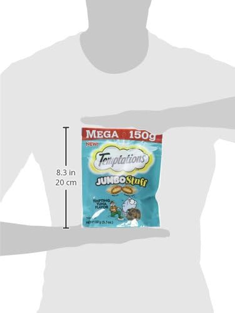 Jumbo Stuff Crunchy and Soft Cat Treats, Tempting Tuna Flavor, 5.3 Oz. Pouch (Pack of 10)